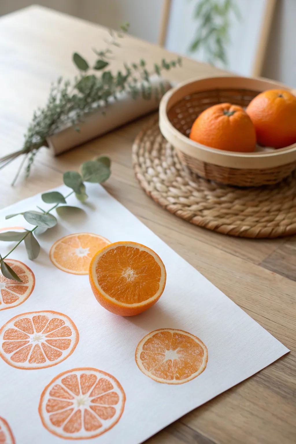 Unleash creativity with vibrant fruit slice prints - a fun, artistic craft for little hands!