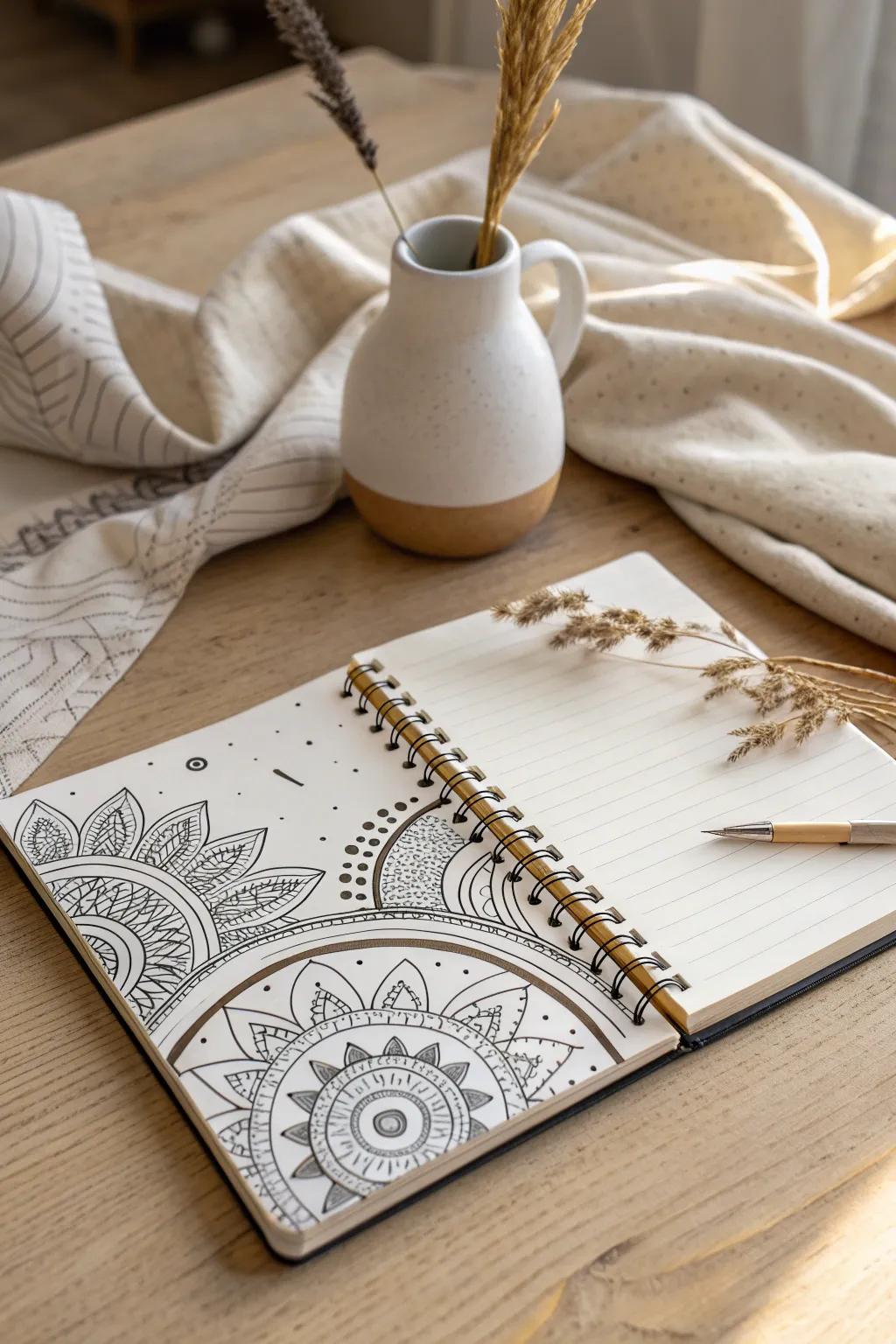 Find tranquility in the art of intricate doodles – where simplicity meets creativity.