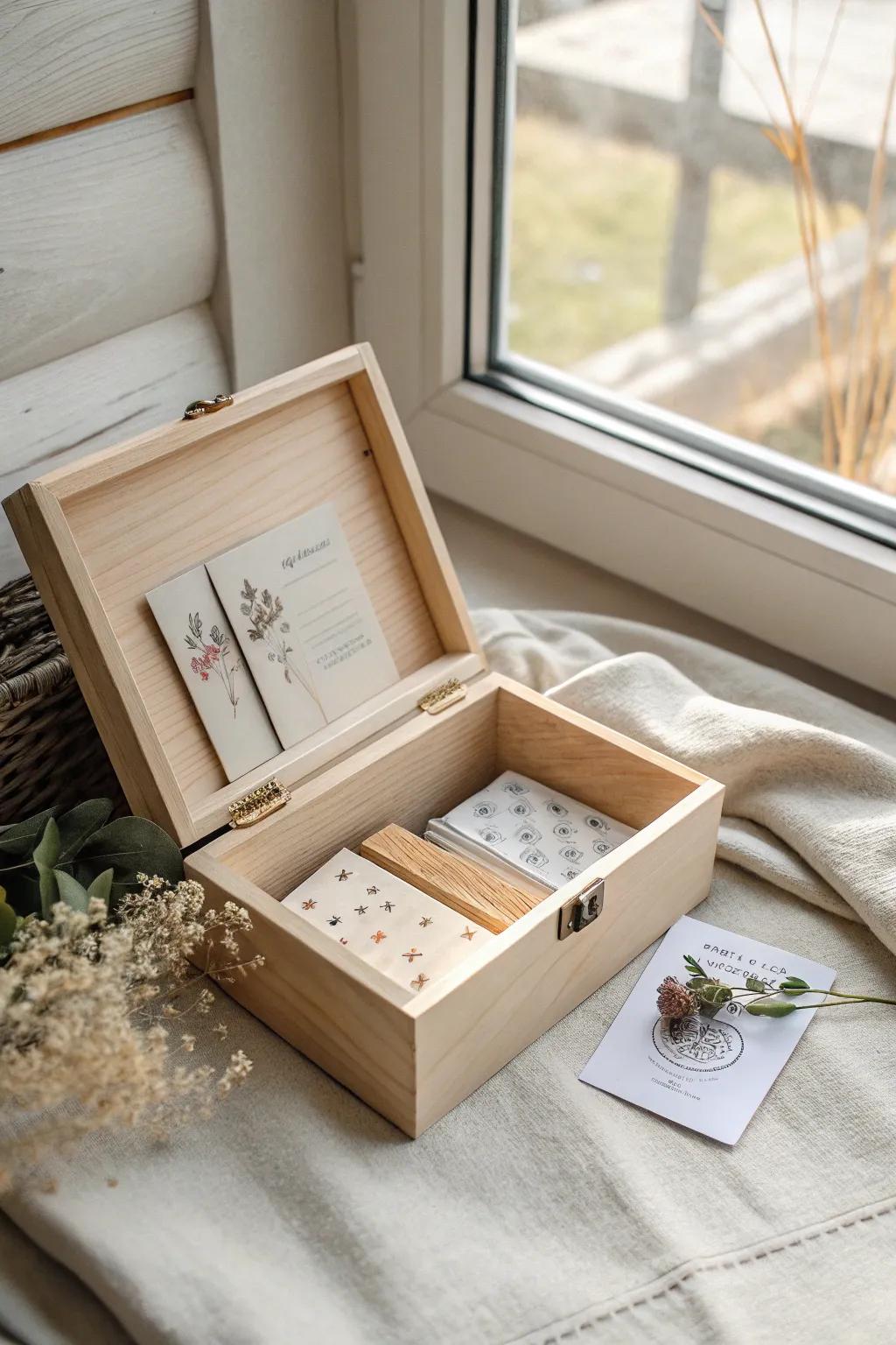 Capture cherished memories with elegance: Our minimalist time capsule design.