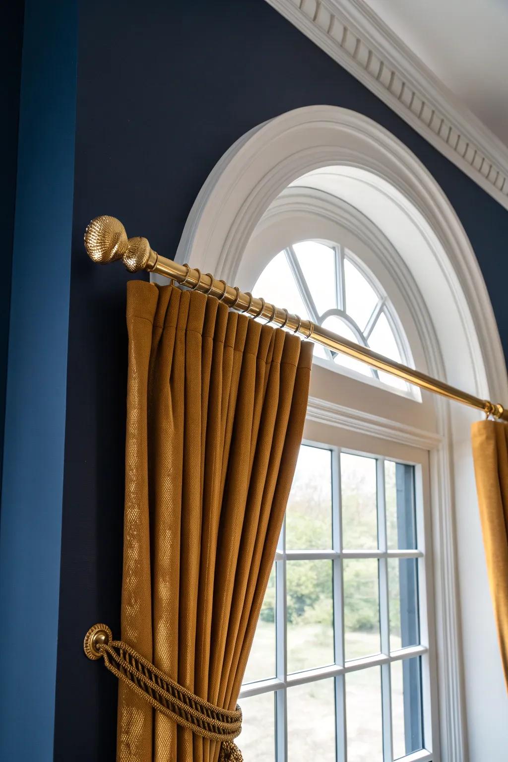 Elevate your space with a touch of elegance: half curtain rods that celebrate architectural artistry.
