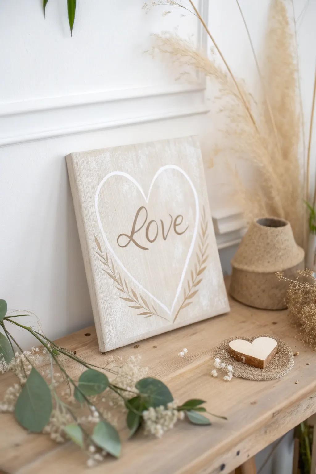 Embrace simplicity and elegance with this heart-shaped masterpiece - a perfect blend of love and art.