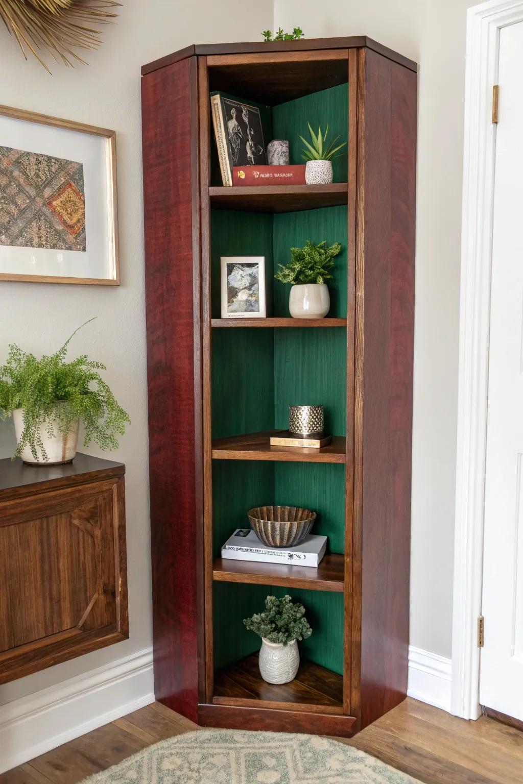 Elevate your space with the perfect fusion of craftsmanship and style: stunning plywood corner shelves.
