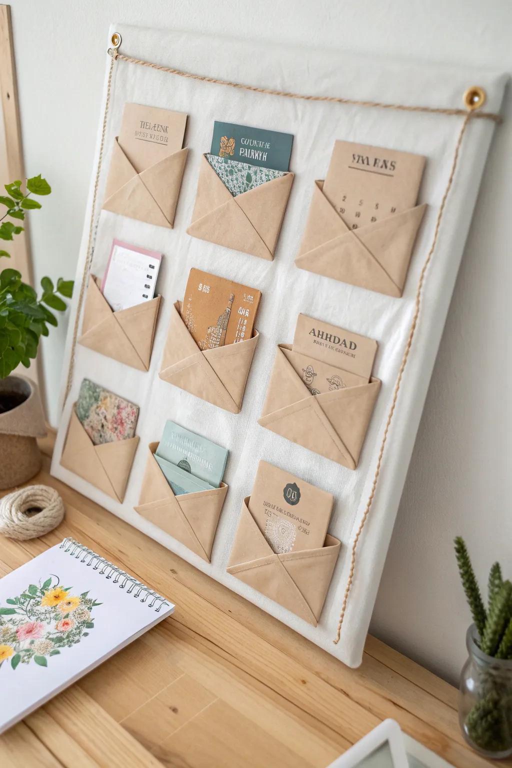 Embrace simplicity with this DIY pocket organizer chart. Perfect for keeping tasks in order with a stylish minimalist touch!
