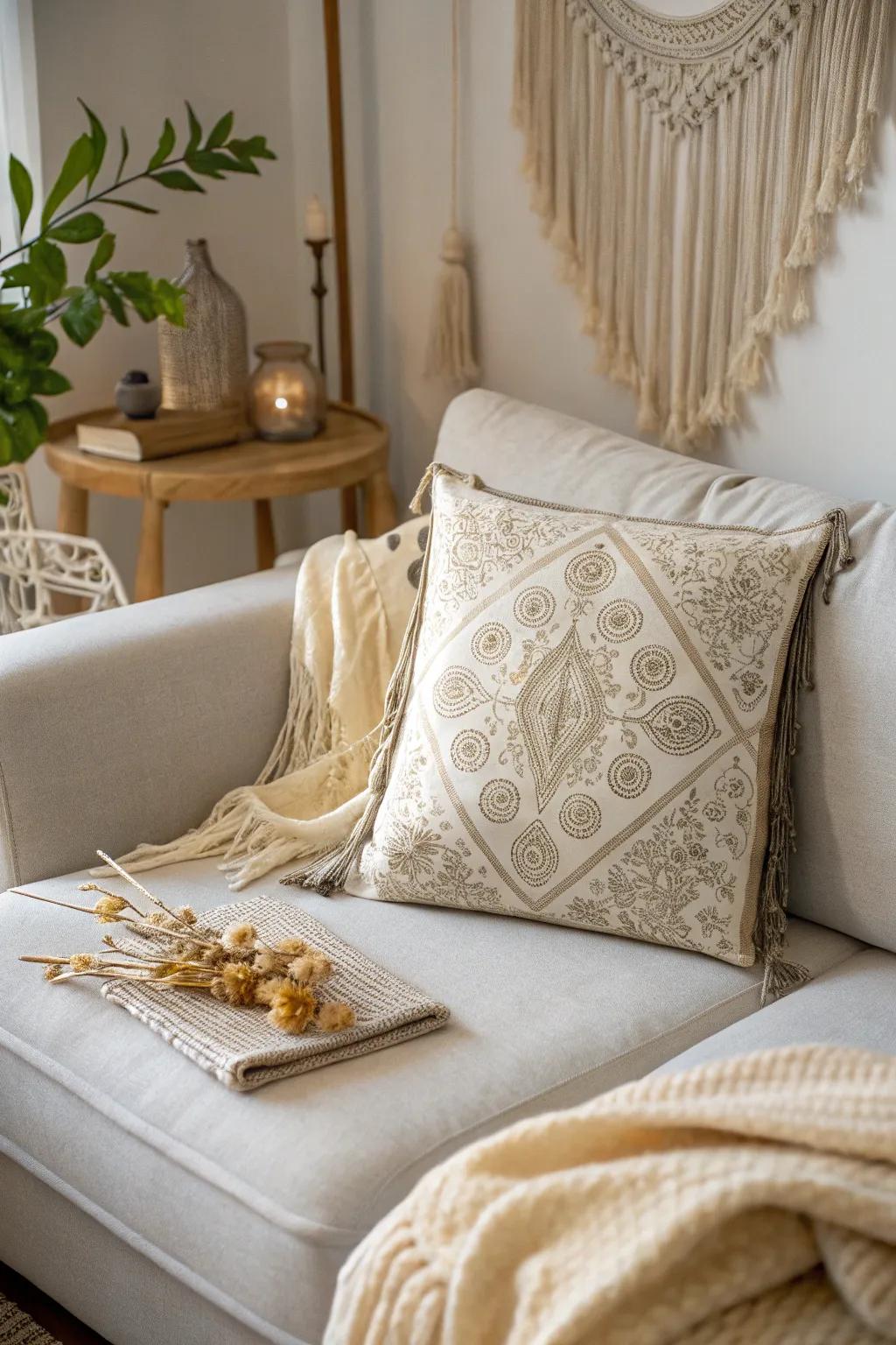 Transform your space with a simple no-sew pillow cover – elegance meets ease in this DIY project.