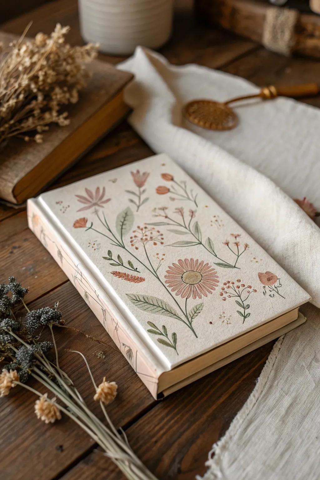 Transform your old favorites with beautifully stamped book covers, perfect for adding a touch of charm to any space.