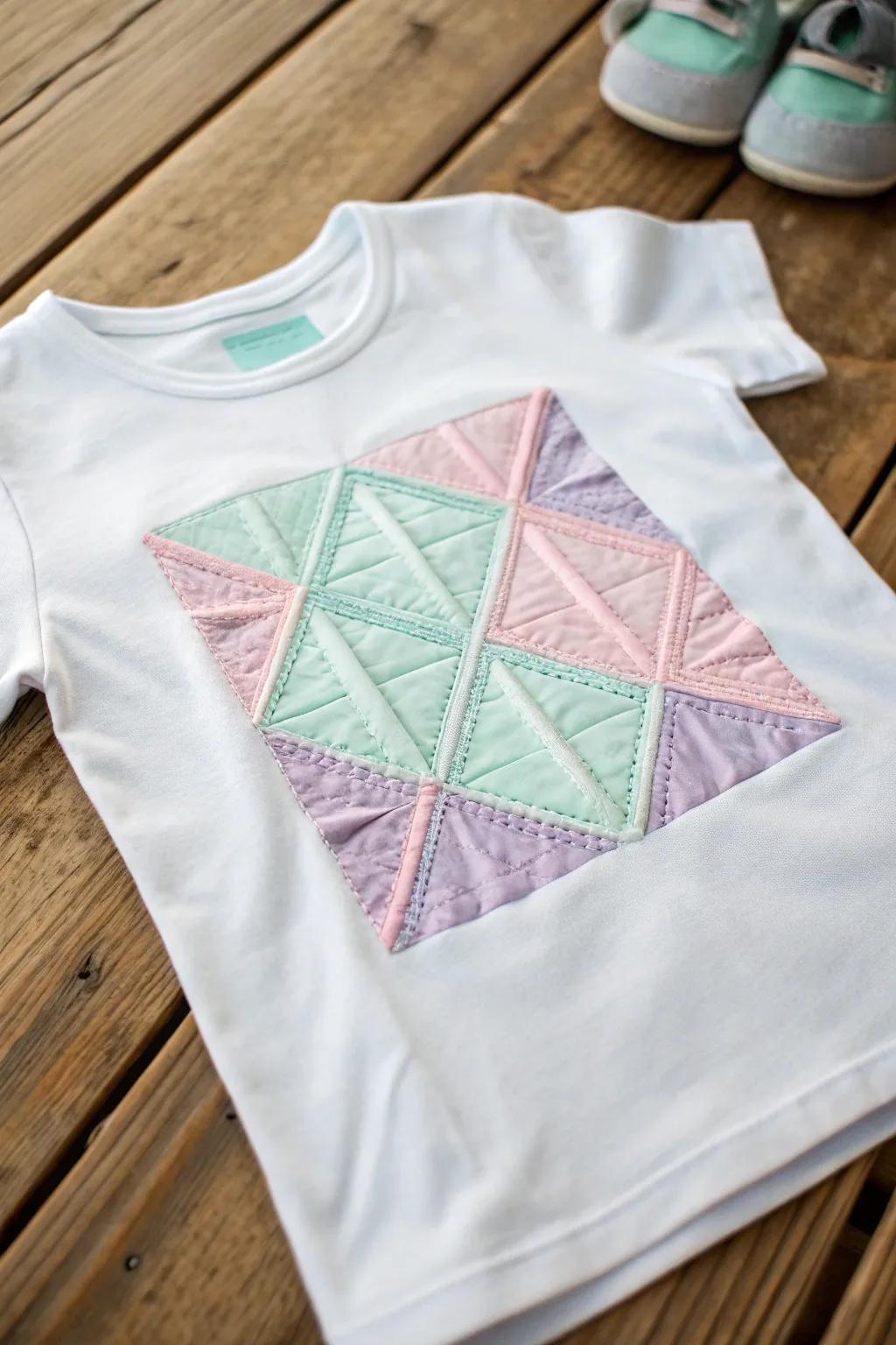 Add a splash of color to your wardrobe with this stunning appliqué design!
