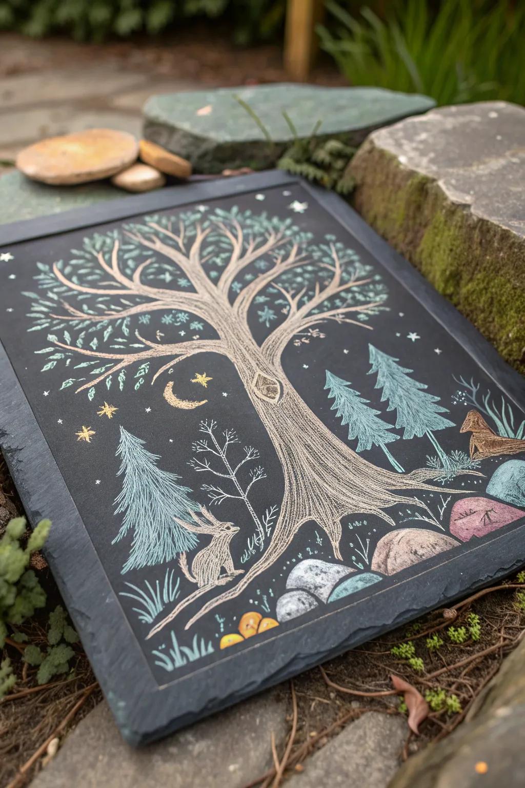 Step into the enchantment of a magical forest, where simplicity meets mystical charm.