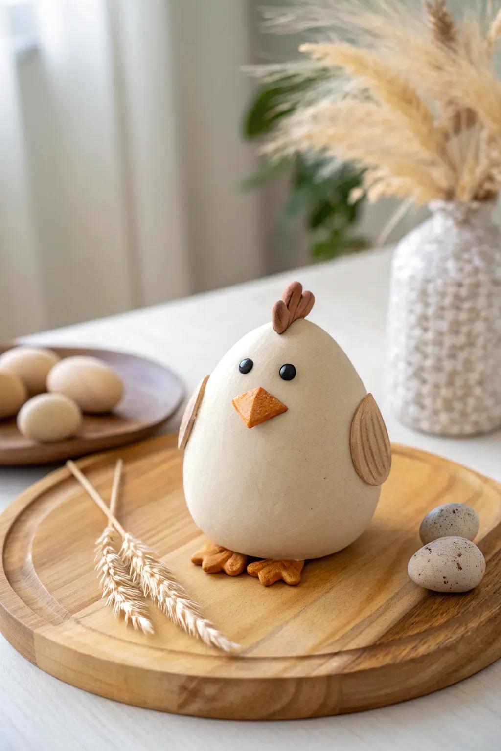 Meet your cheerful playdough chicken, where simplicity meets playful elegance.