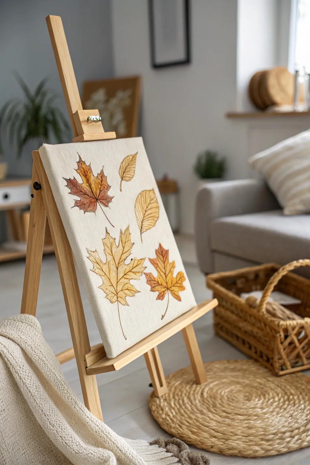 Embrace the beauty of autumn with minimalist stencil art that brings the season inside.