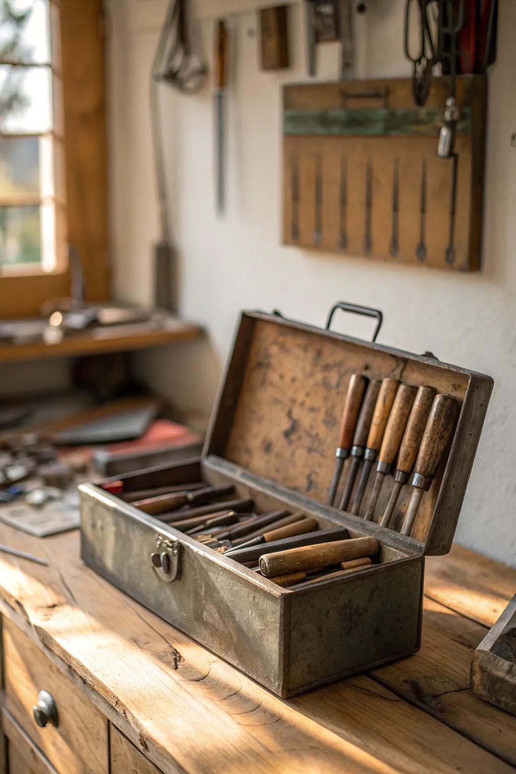 Revive and repurpose: Turning a classic toolbox into the ultimate chisel keeper.