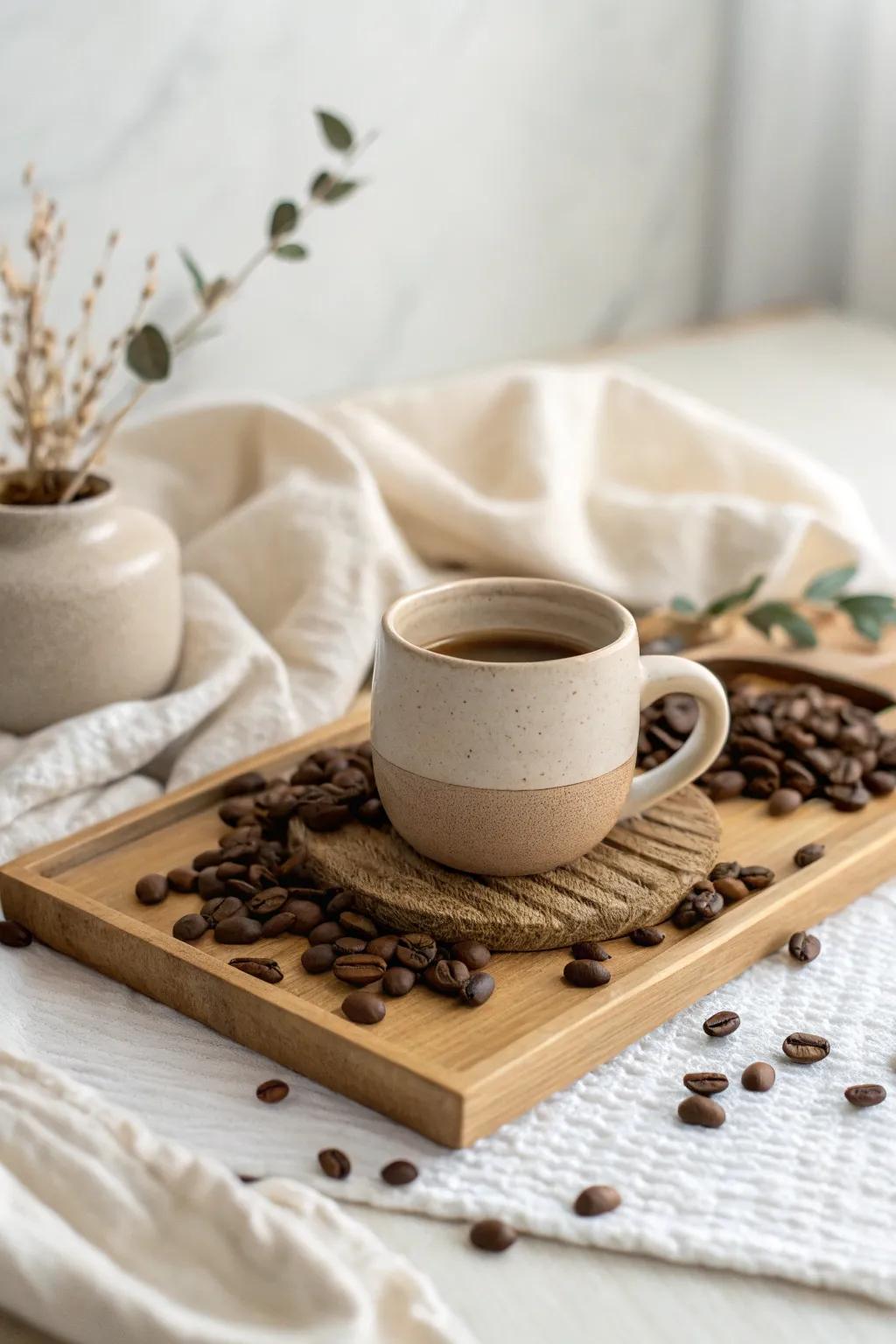 Elevate your coffee board with charming 3D details that captivate and delight.