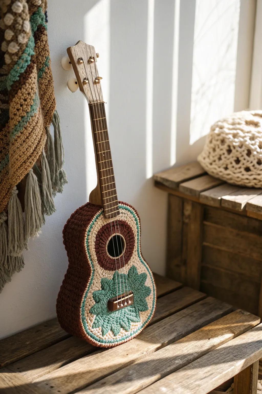 Strum into creativity with this charming crochet guitar, perfect for the little musician's playtime!