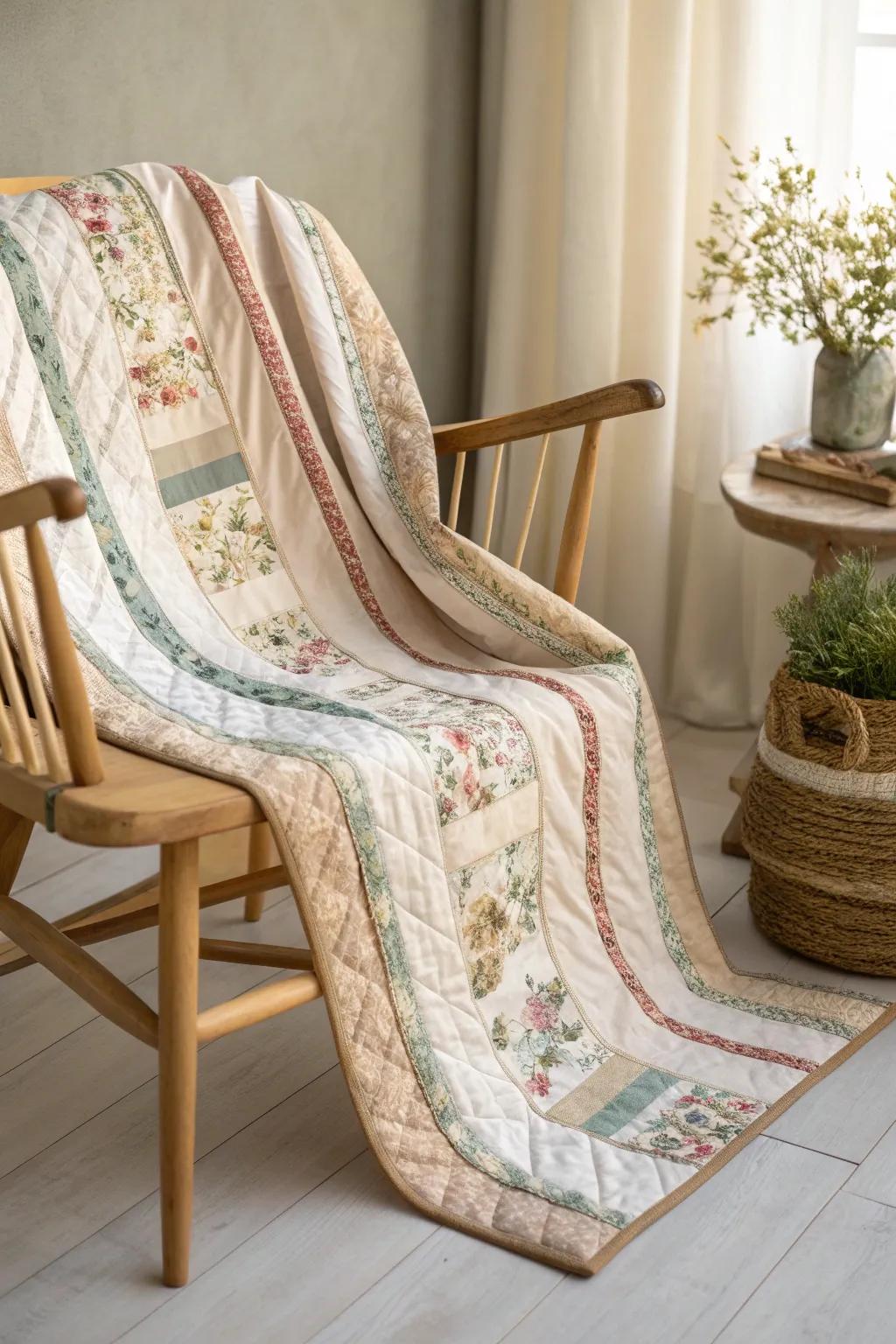 Elevate your quilt game with charming scrappy borders that bring a touch of artistry and cohesion.