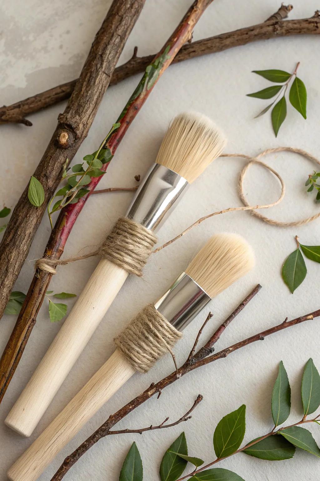 Discover the beauty of nature with handcrafted brushes that inspire creativity and exploration in every stroke. 🌿✨ #NatureCrafts #ScandiBoho
