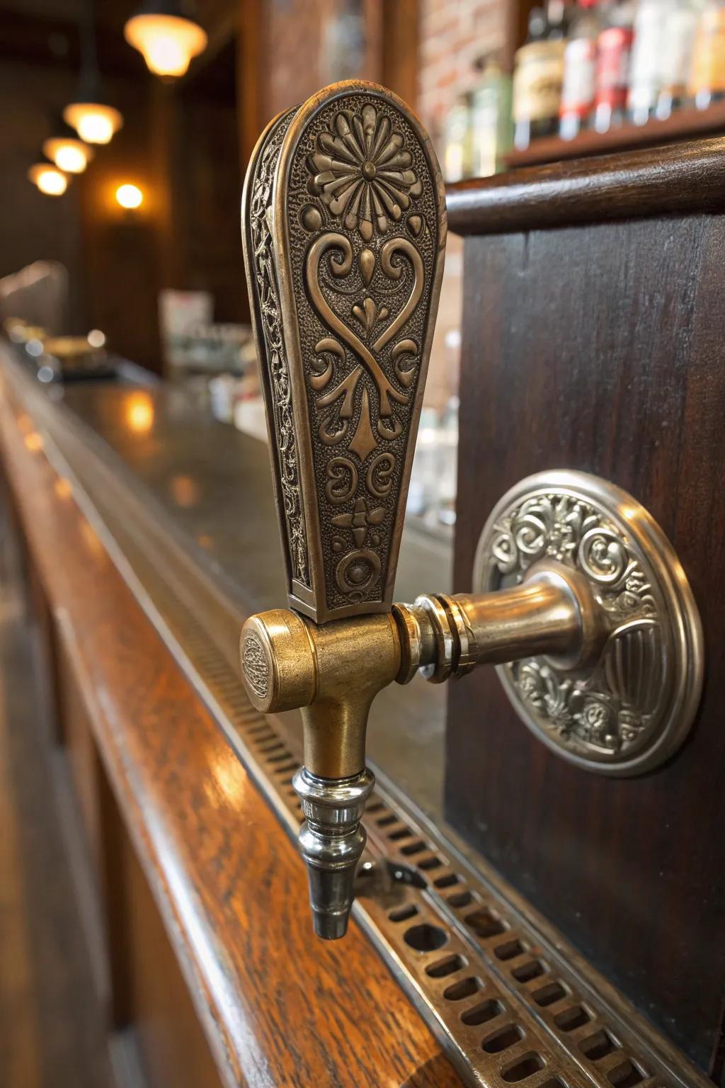 Transform your bar with a touch of history: Vintage door knob beer tap handles.