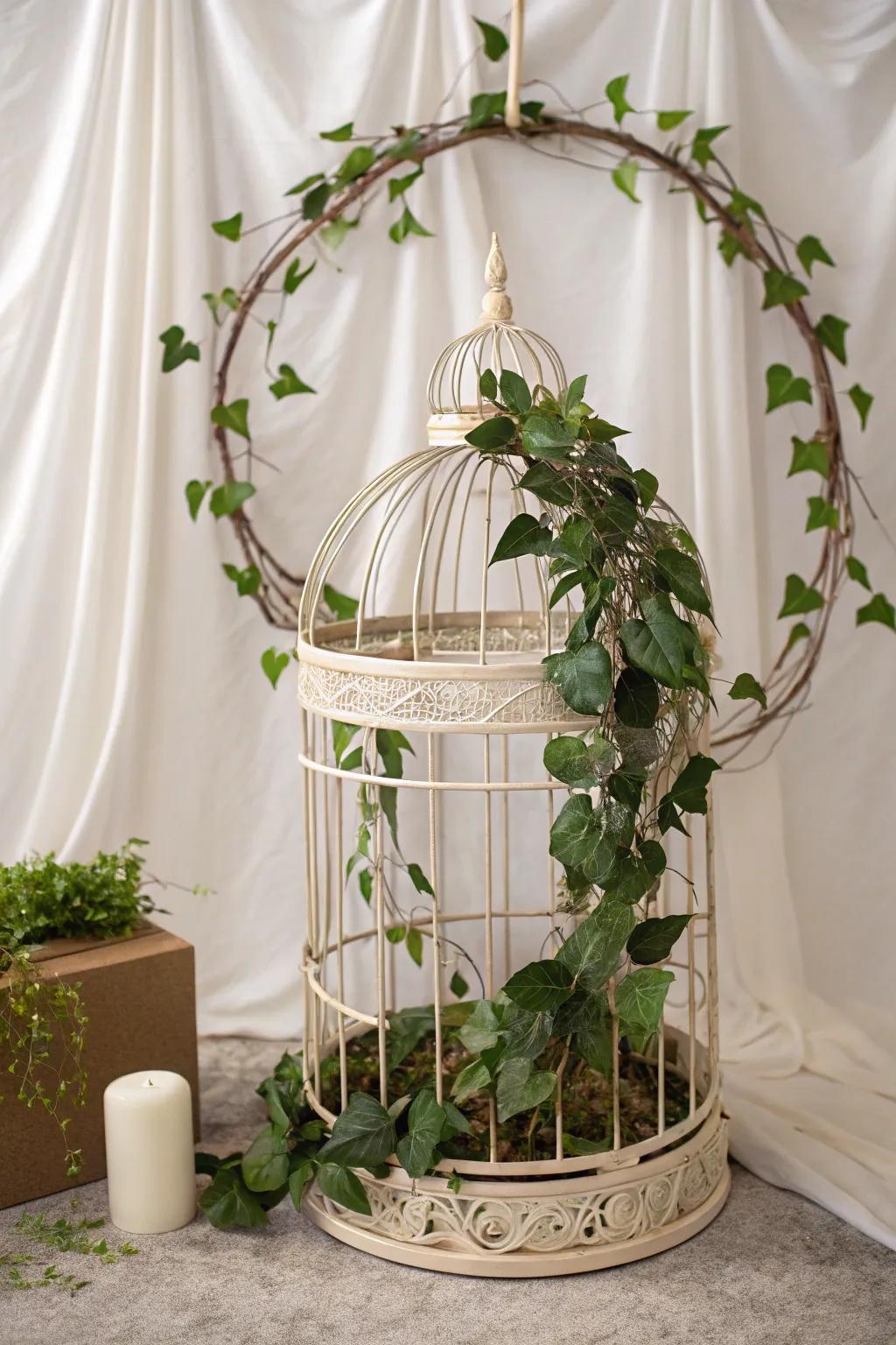 Elevate your indoor garden with a stunning birdcage trellis—where minimalist design meets bohemian charm.