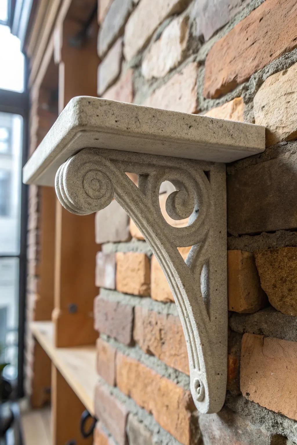 Elevate your space with the rugged elegance of DIY concrete brackets.
