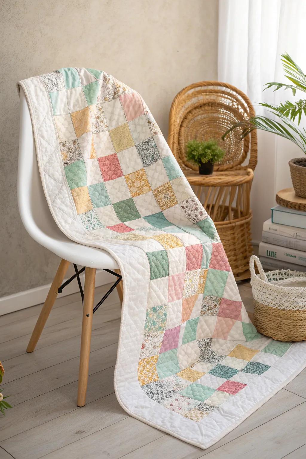 Transform small scraps into a stunning mosaic quilt masterpiece. Embrace creativity and craftsmanship with every stitch.