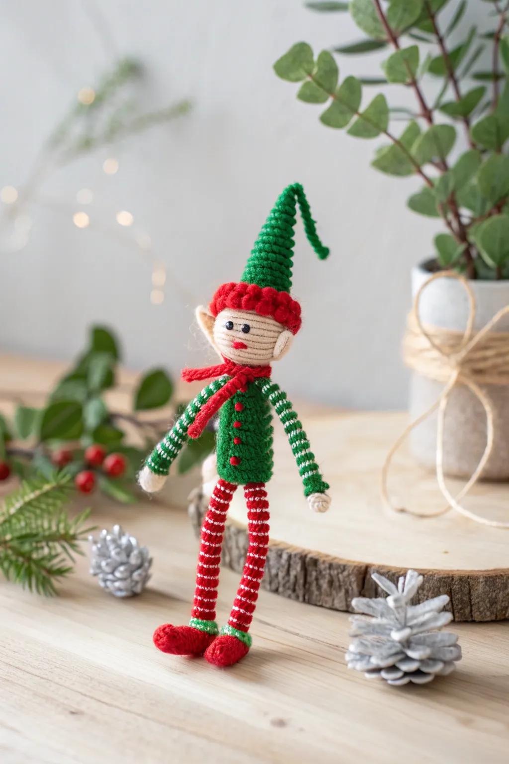 Unleash your creativity with playful pipe cleaner elf magic!
