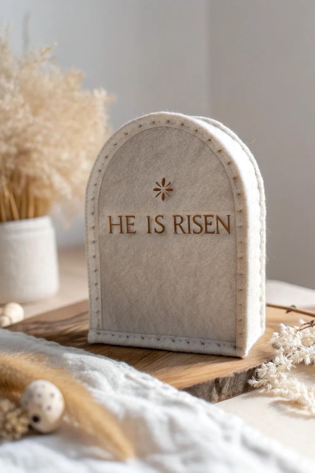 Explore the beauty of simplicity and craftsmanship with this charming felt tomb craft, perfect for little hands and curious minds.