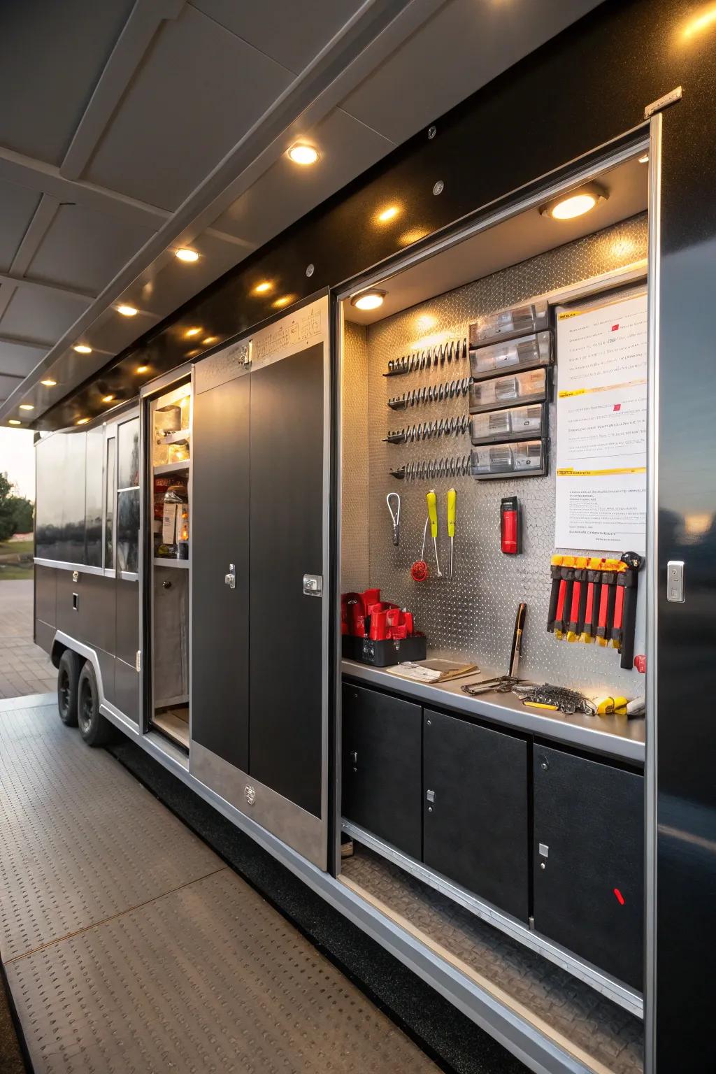 Revolutionize your trailer space with magnetic wall solutions for effortless organization.