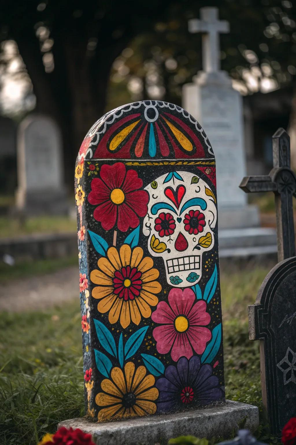 Bring your Halloween decor to life with a burst of color inspired by the Day of the Dead.