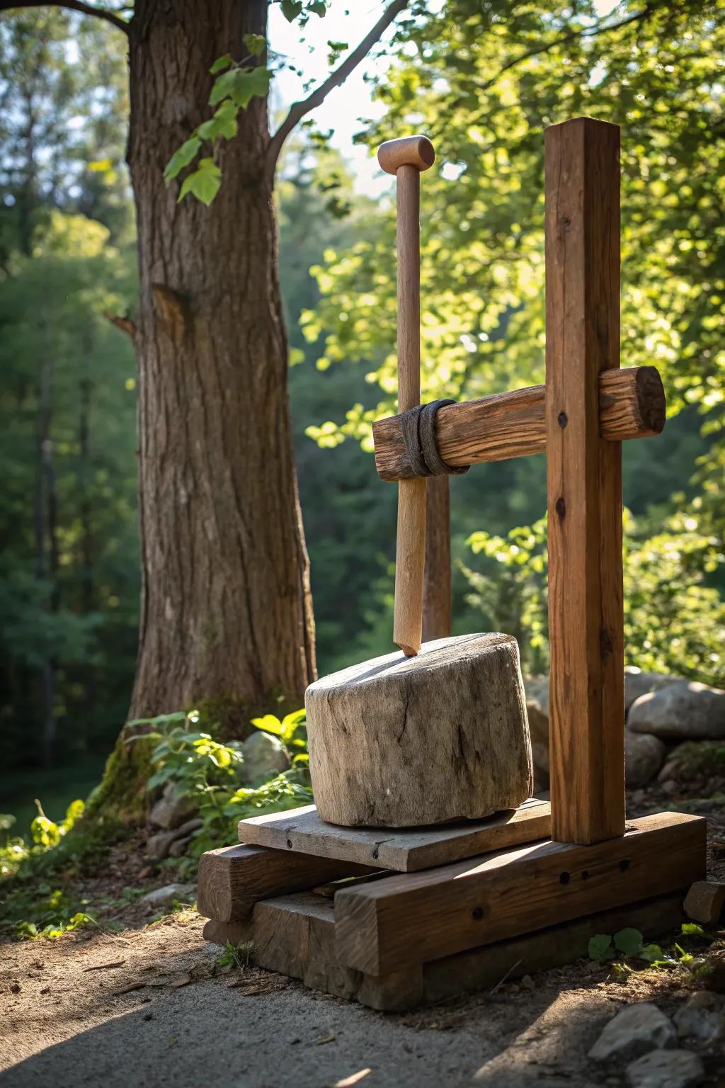 Harness the power of gravity with this ingenious counterweight wood splitter design.