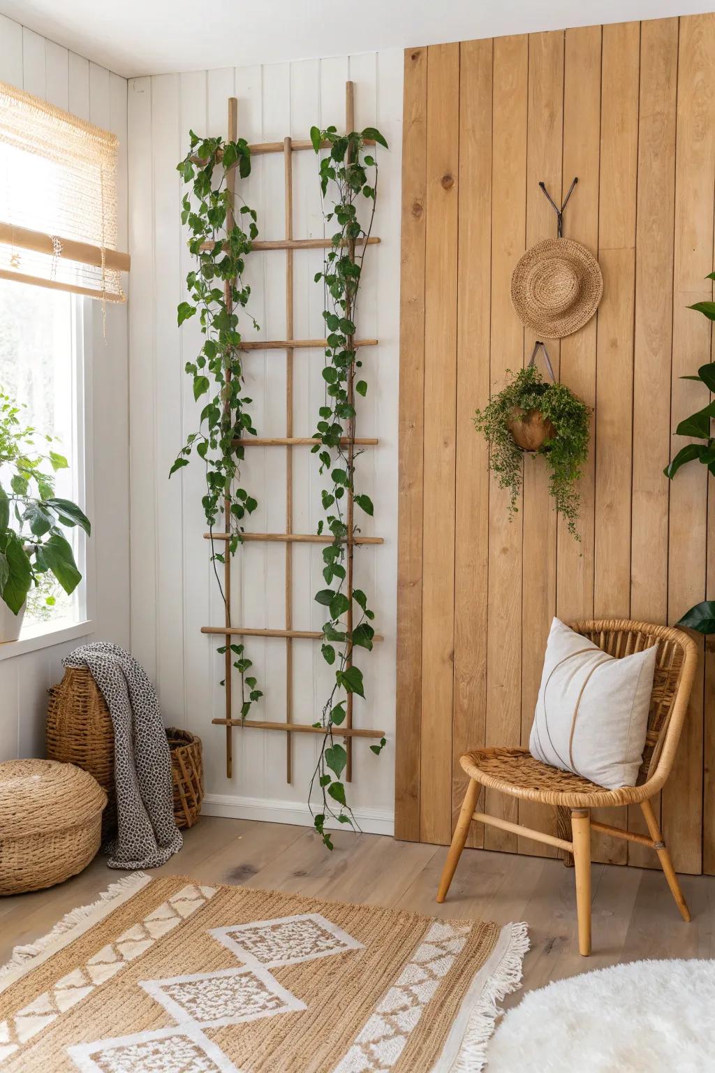 Transform your space with a trellis tapestry: a perfect blend of nature and design elegance.