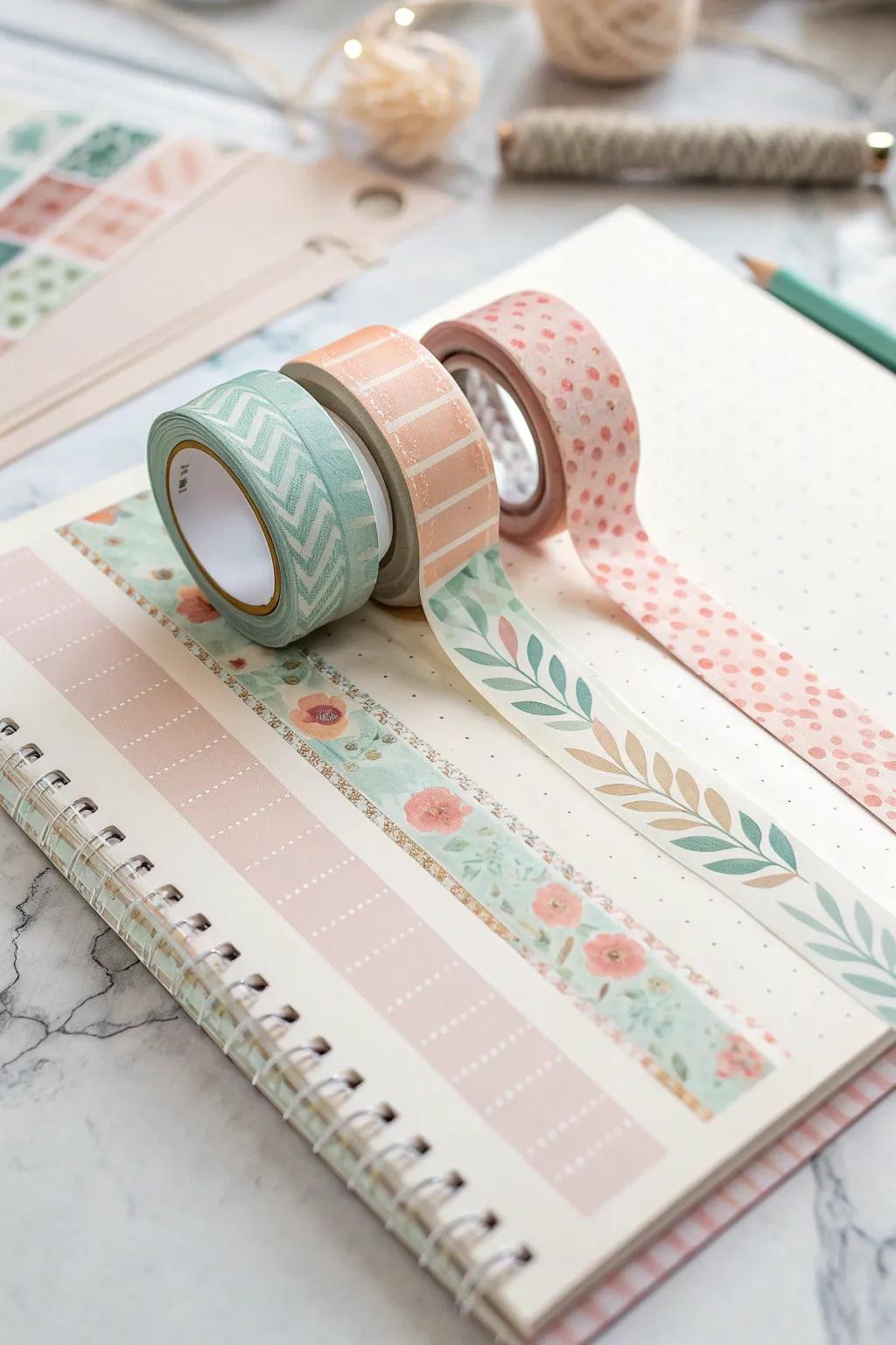 Transform your scrapbook with magical washi tape layers.