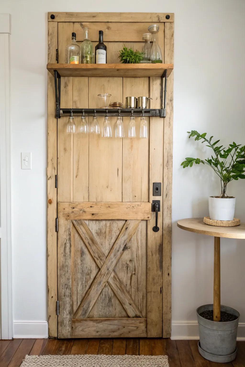 Transform vintage charm into a chic home bar with a touch of creativity!