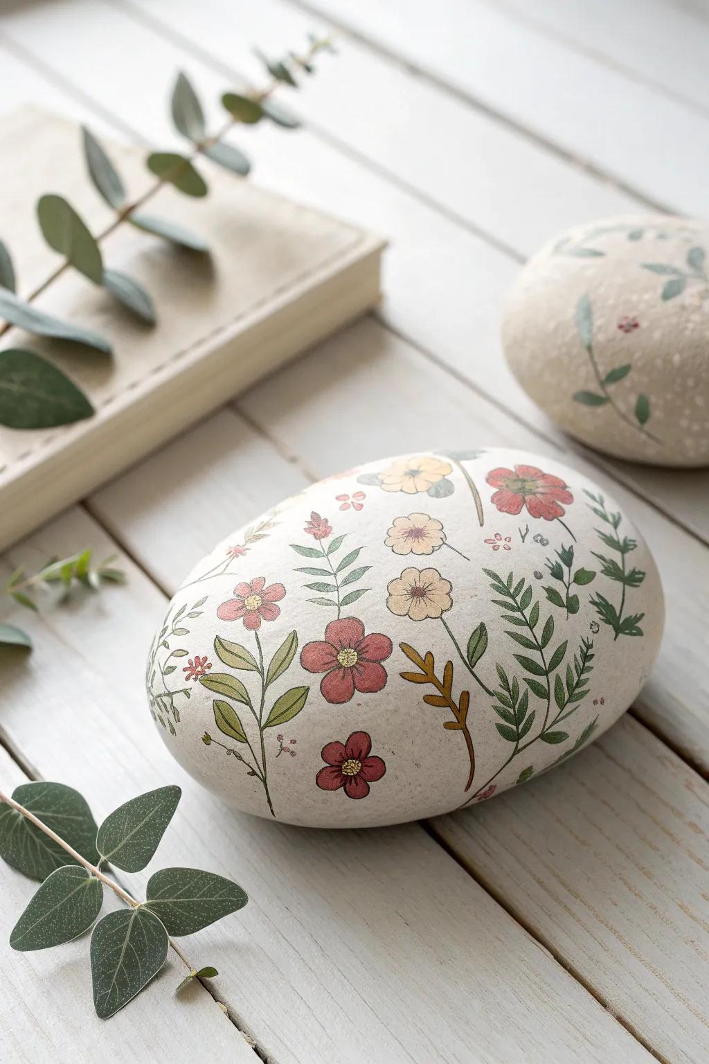 Transform ordinary stones into elegant decor with a touch of Mod Podge magic!