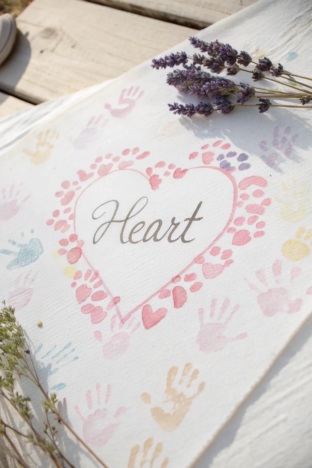 Capture the warmth of little hands in a heart-shaped keepsake that speaks volumes.