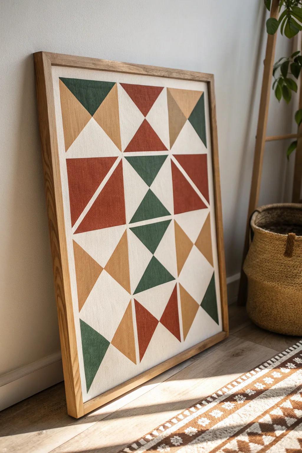 Elevate your space with contemporary geometric charm. #MinimalistDecor #ScandiBoho