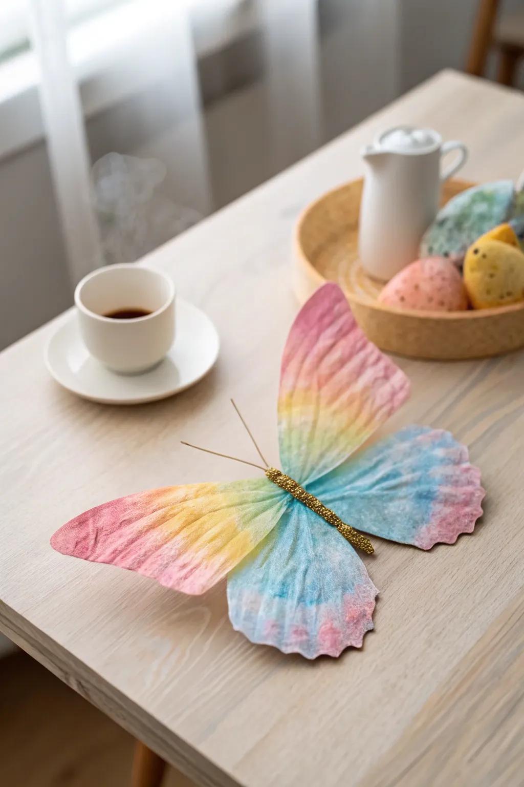 Transform simple coffee filters into stunning butterflies and bring a touch of springtime magic to any space. 🌸🦋 #CraftingBeauty