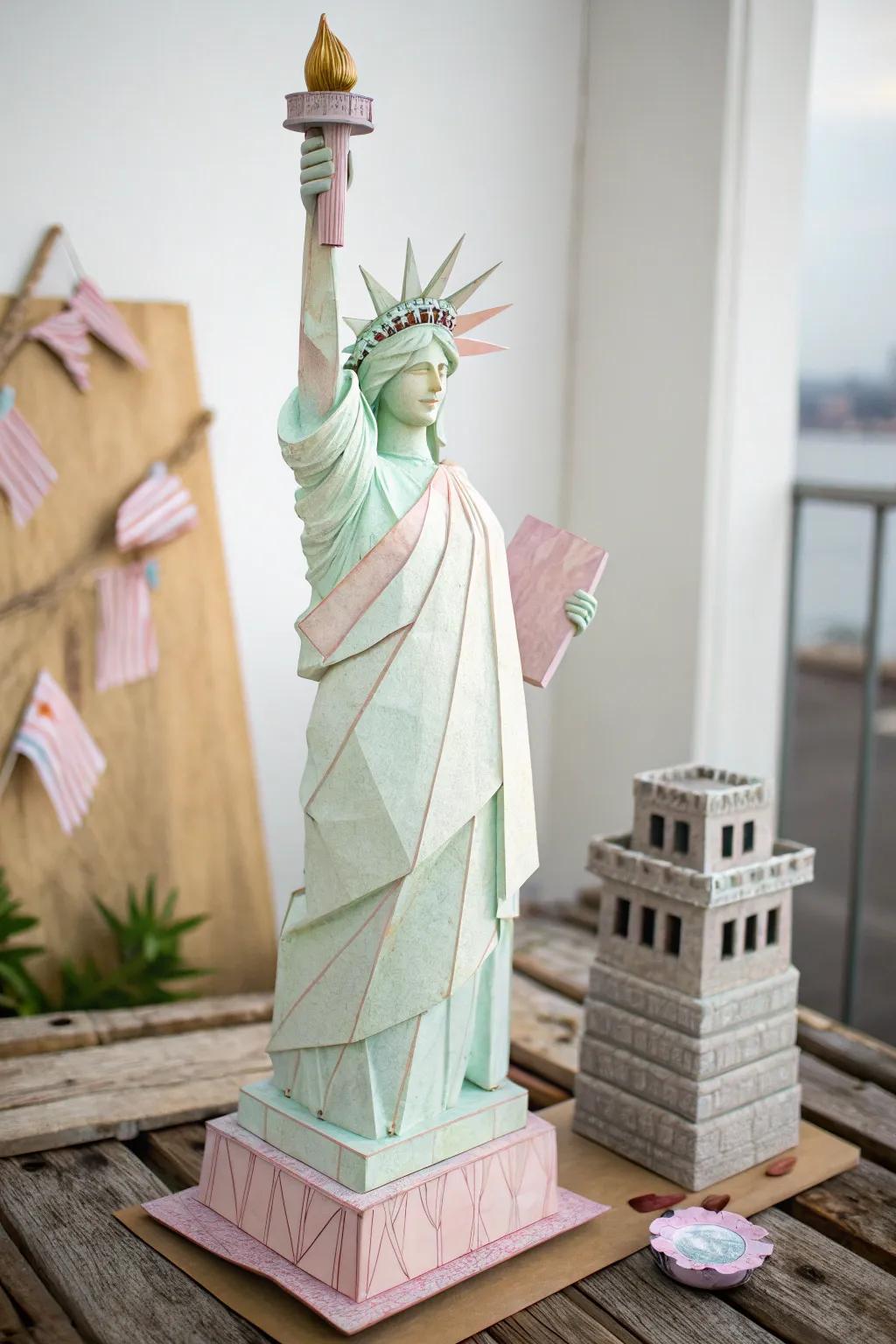 Bring history to life with this charming, handcrafted Statue of Liberty puppet.