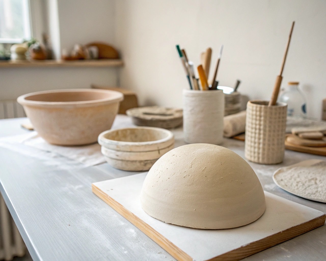 Air-dry clay is a versatile material, perfect for crafting modern, ceramic-like candle holders.