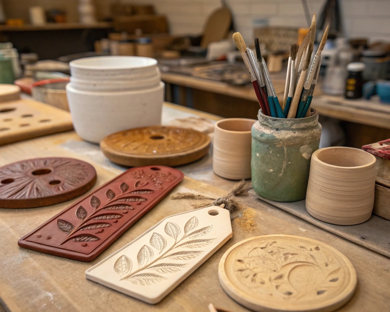 Applying finishing touches enhances the durability and aesthetic of clay plant labels.