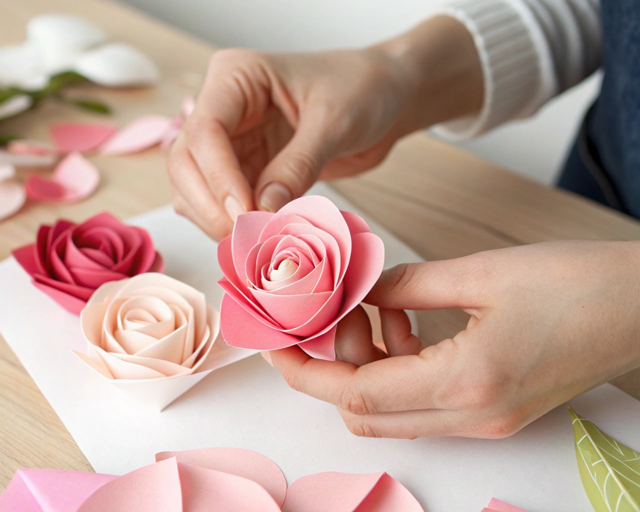 Crafting paper flower stakes involves detailed steps to achieve lifelike and beautiful results.