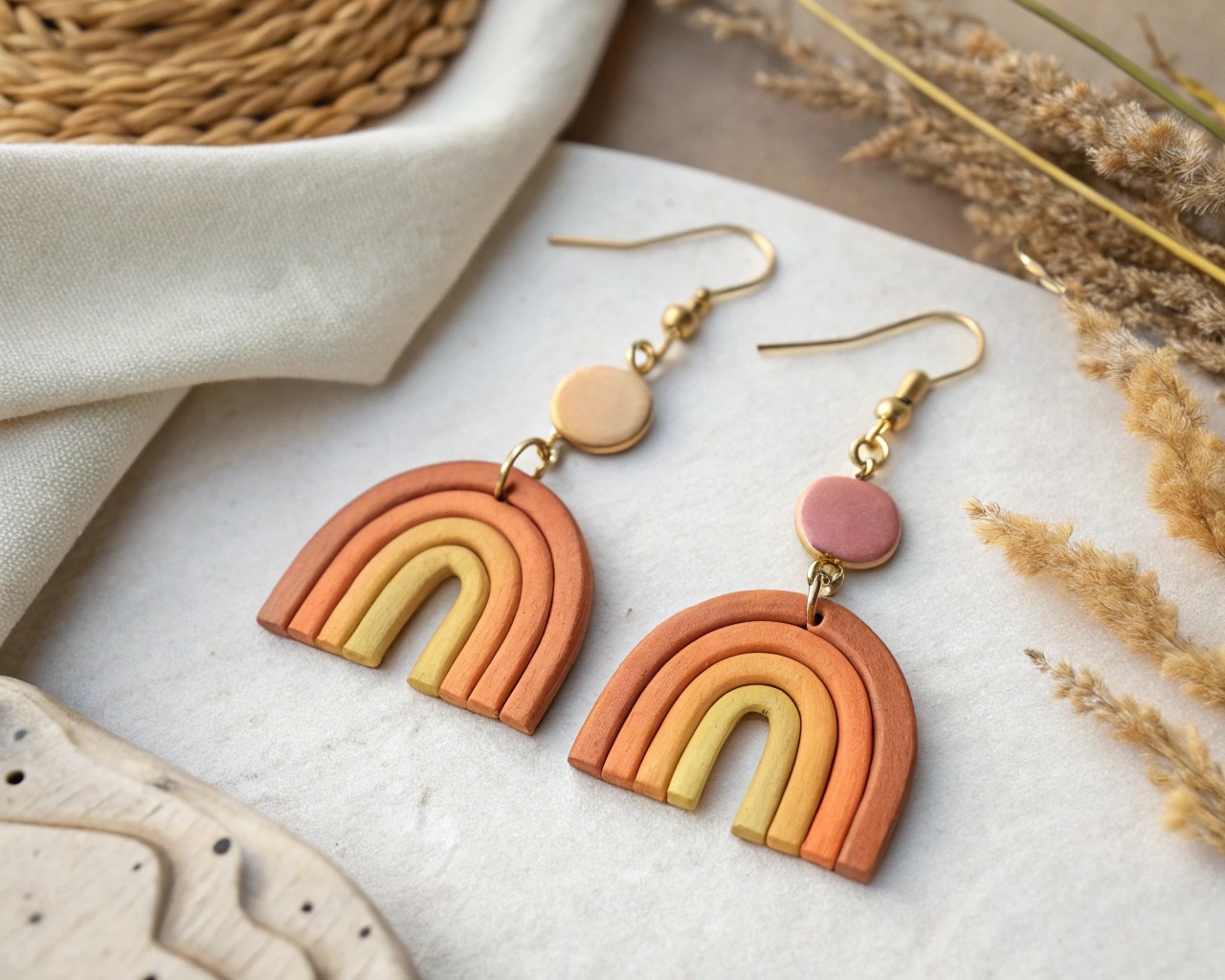 Enhance your clay earrings with advanced techniques like marbling and embossing.