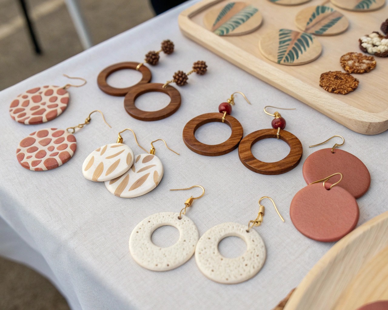 Finding the perfect balance ensures clay earrings are fashionably comfortable.