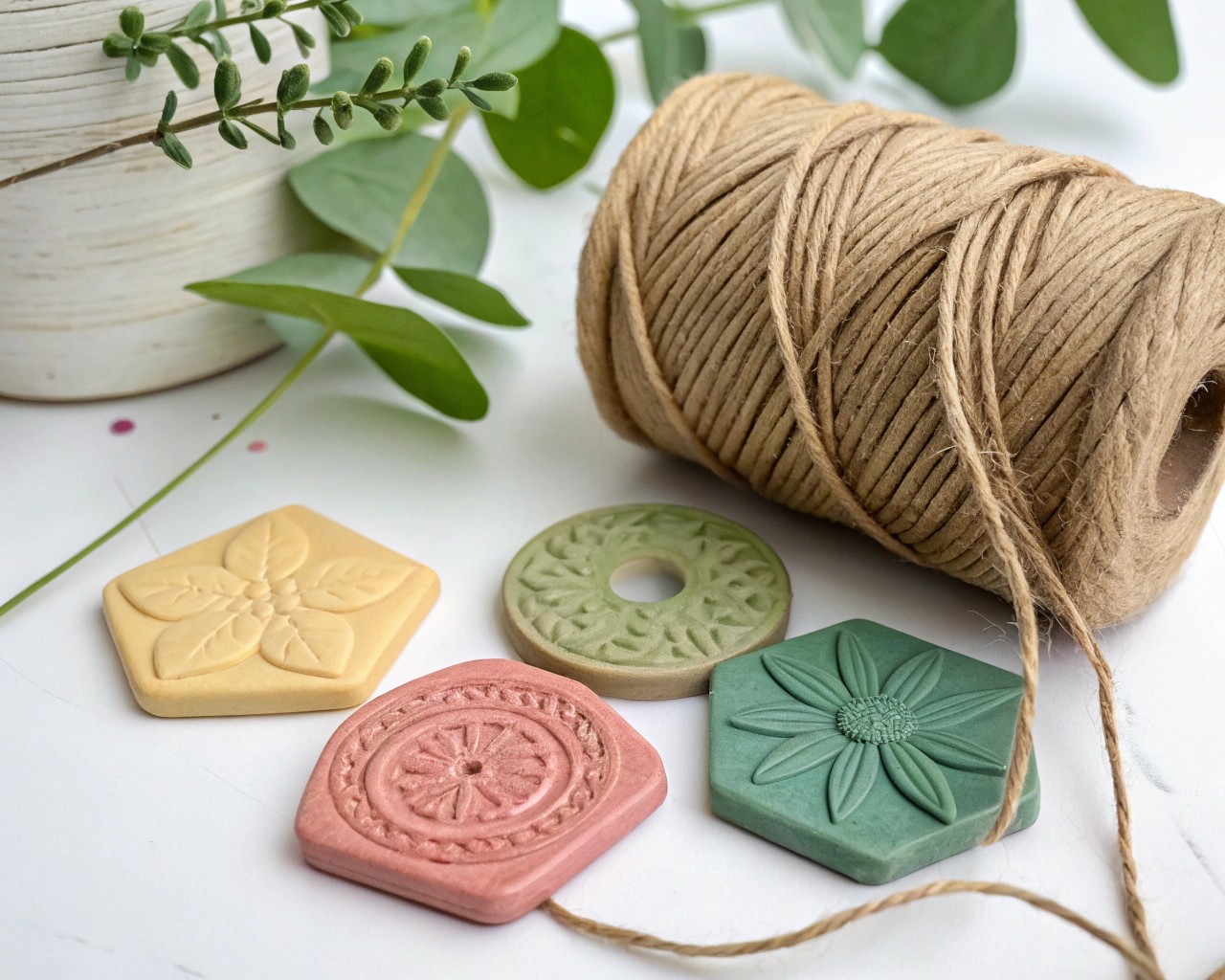 Gather the right materials for crafting artisanal soft clay plant labels.