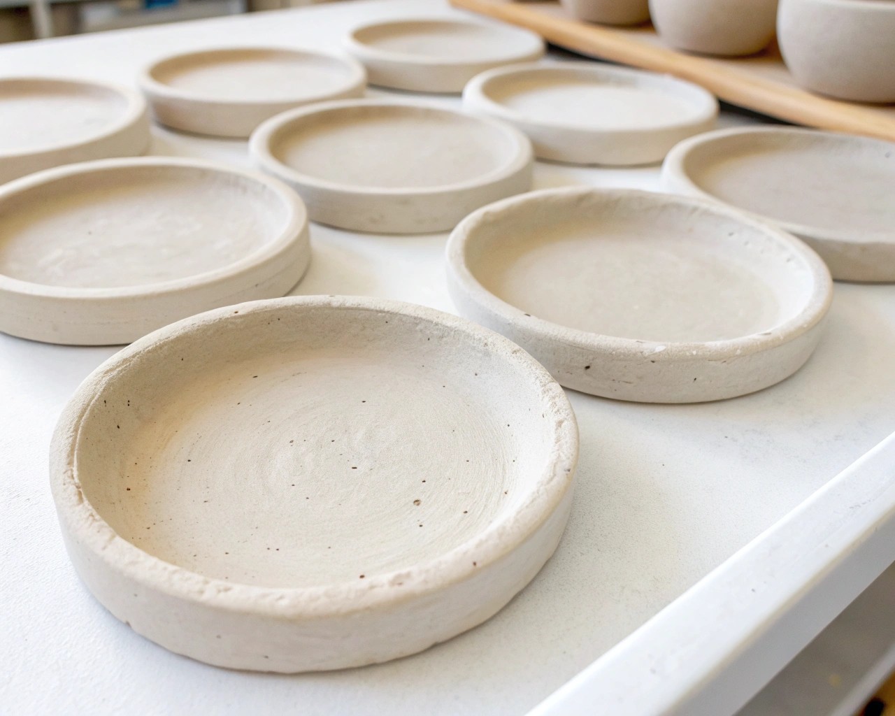 Start by creating a solid base; this is the foundation for your air-dry clay candle holder.