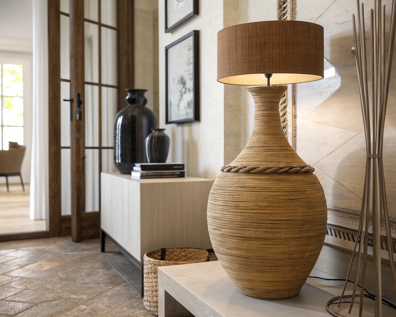 Textured vases evoke warmth and comfort, contrasting with smooth and glossy surfaces.