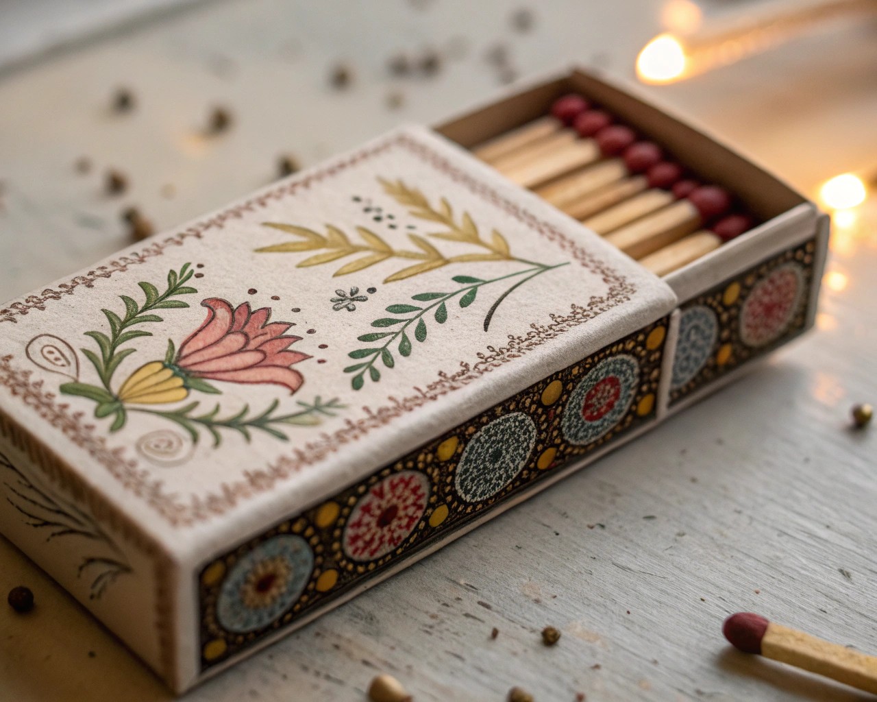The deceptive scale of a matchbox holds surprises and nostalgia.