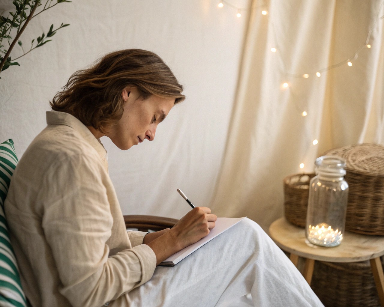 The ritual of creating positive memories, anchored by a handwritten note.