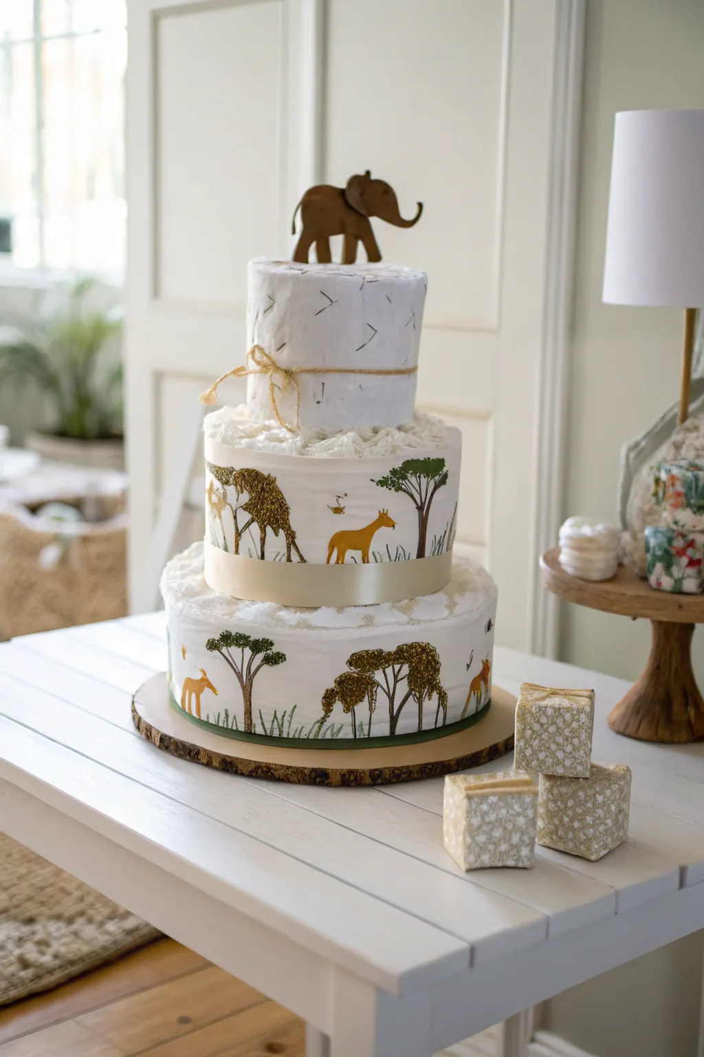 18+ Creative Safari Diaper Cake Ideas