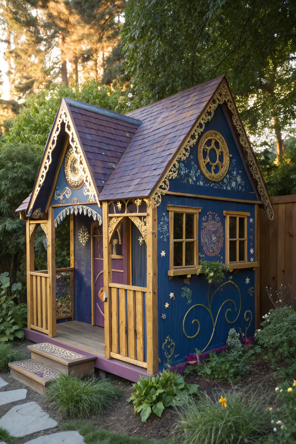 19+ Creative Wooden Playhouse Paint Ideas