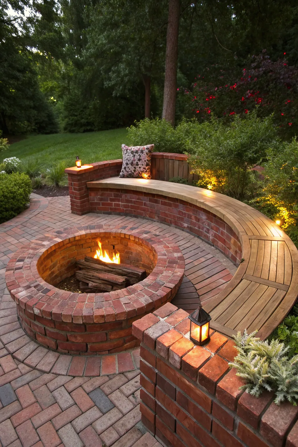 17+ Inspiring Brick Firepit Ideas for Your Backyard