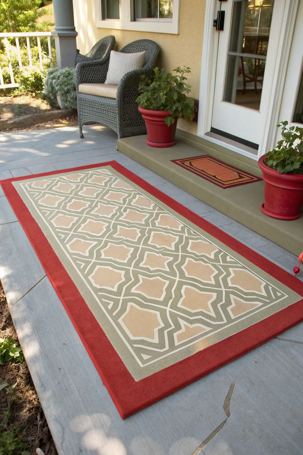 19+ Creative Concrete Porch Painting Ideas