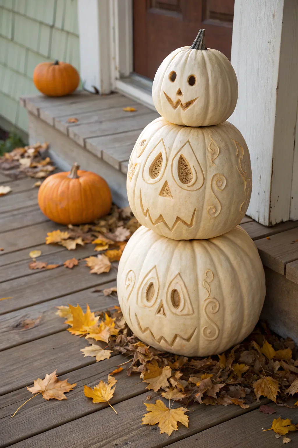 19+ Creative Ghost Face Pumpkin Carving Ideas